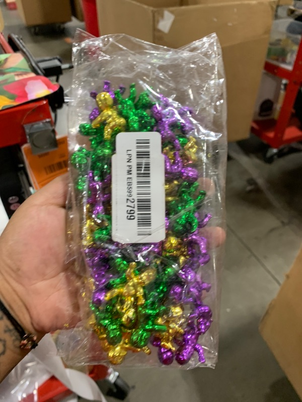 Photo 1 of 90 Pcs Mardi Gras King Cake Babies 1.2 Inch Metallic Tiny Plastic Babies for Baby Shower, Ice Cube Game, Party Favor Supplies (Gold, Green, Purple)