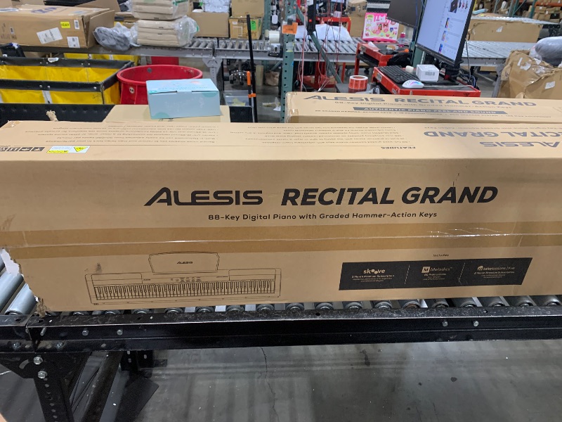 Photo 1 of Alesis Recital Grand - Digital Piano 88 Weighted Keys with Hammer Action, Sustain Pedal, 16 Premium Voices, Speakers, Piano Lessons, Sheet Music Stand
