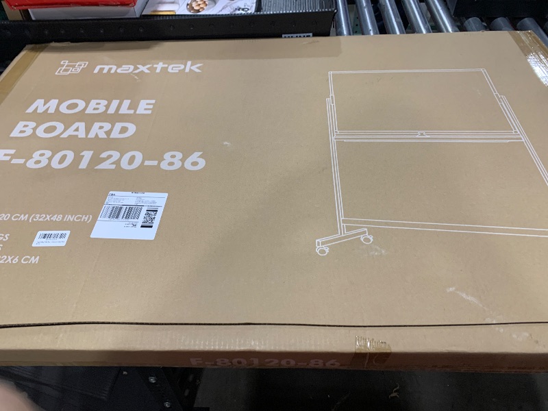 Photo 1 of Maxtek Rolling White Board on Wheels 48x32 inch Double Side Magnetic Dry Erase Board with Stand, Aluminum Frame Easel Mobile Standing Whiteboard for Office, Classroom & Home