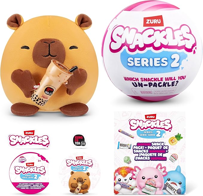 Photo 1 of Snackles Series 2 Mystery UNbox 5 Inch Plush in Capsule by ZURU, Ultra Soft Plush, Collectible Plush with Real Licensed Brands, Stuffed Animal
