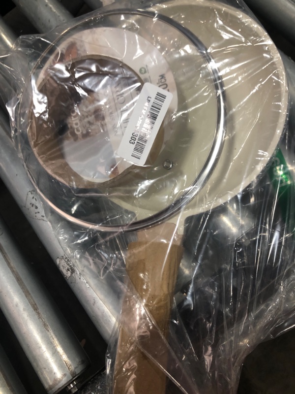 Photo 1 of CAROTE 8 Inch Non Stick Frying Pan with Lid,White Granite Nonstick Skillet Omelet Pans, Egg Pan Granite Cookware, PFOS & PFOA Free