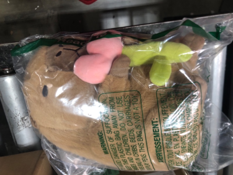 Photo 1 of CHDBLOCK Flower Capybara Plush, Cute Capybara Plush Pillow Kawaii Flower Stuffed Aniamls Capybara Plushies Toys Gifts for Kids 11 inch