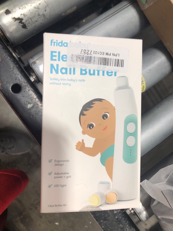 Photo 1 of Frida Baby Electric Nail Trimmer, Safe & Easy Electric Nail File, Baby Nail Clipper & Nail Trimmer Kit for Newborn, Toddler, or Children Fingernails & Toenails, 4 Buffer Pads, LED Light, Storage Case