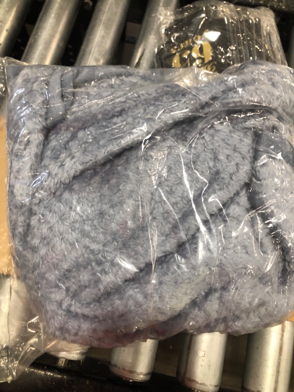 Photo 1 of Fuzzy Blanket or Fluffy Blanket for Baby, Soft Warm Cozy Coral Fleece Toddler, Infant or Newborn Receiving Blanket for Crib, Stroller, Travel, Decorative (28Wx40L, XS-Smoked Blue)