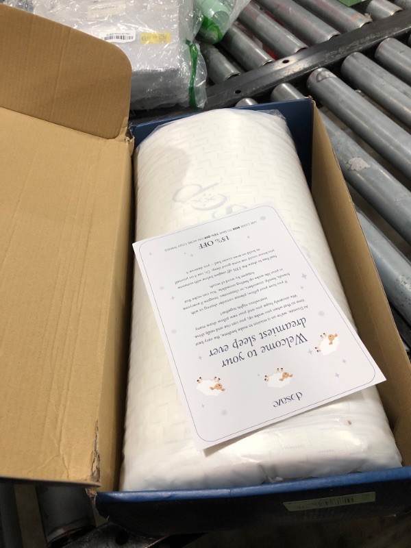 Photo 1 of Dosaze Contoured Orthopedic Pillow, Queen Size Bed Pillow for Neck Pain Relief - Medium Firm, Bed Pillow for Back, Stomach and Side Sleepers, CertiPUR-US/Oeko-Tex