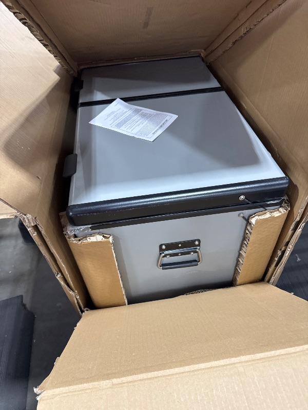 Photo 1 of Whynter 90 Qt. Portable Refrigerator / Portable Freezer for Travel - Chest Freezer / Fridge for Car, Camping, RVs & More, -8°F to 50°F Temperature Range, AC 110V/ DC 12V, FM-901DZ, Charcoal