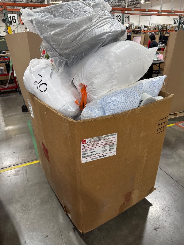 Photo 1 of 20 mixed items bulk ( pillows,shams,blankets,stuff dolls, bedsheets, etc)