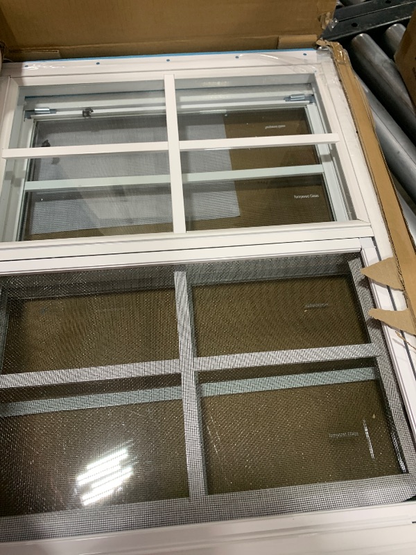 Photo 1 of Kevirice Shed Window 2 Pack 18"X23" White Flush Mount Small Sliding Household Windows with Tempered Glass and Fiberglass Screen for Shed,Chicken Coop, Playhouse,Barns,Garage