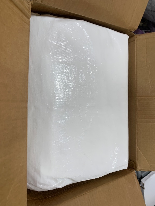 Photo 1 of Carport Replacement Canopy, Replacement Top Cover for 12' x 20' Carport Frame, 180G PE Fabric Waterproof & UV Protected Tarp with Ball Bungees, White (Only Top Cover, Frame is not Included)
