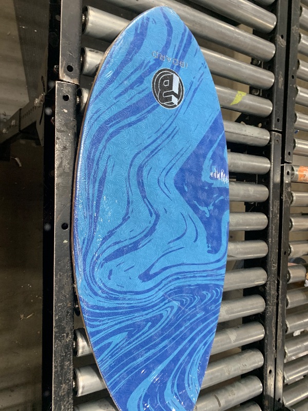 Photo 1 of iBOARD 36” Skipper Skimboard with High Gloss Coat Wooden Skim Boards for Beginners, Teenagers and Adults Beach Skimboard 3 Color Traction Pad to Choose(Blue)