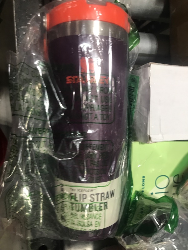 Photo 1 of Stanley IceFlow Flip Straw Tumbler with Handle 30 oz | Twist On Lid and Flip Up Straw | Leak Resistant Water Bottle | Insulated Stainless Steel |BPA-Free | Plum