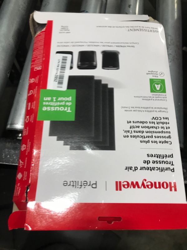 Photo 1 of Honeywell HRF-A100 Air Purifier Pre Kit Filter, 4-Pack - Allergen Air Filter Targets Dust, VOC, Pet, Kitchen, and Wildfire/Smoke Odors