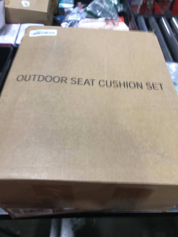 Photo 1 of HOMELYSIAN Outdoor Chair Cushions 24x24, Patio Furniture Cushions with Removable Cover, Outdoor Deep Seat Cushion Set with Ties and Handle, Waterproof Outdoor Cushions for Chair Sofa Couch, Navy