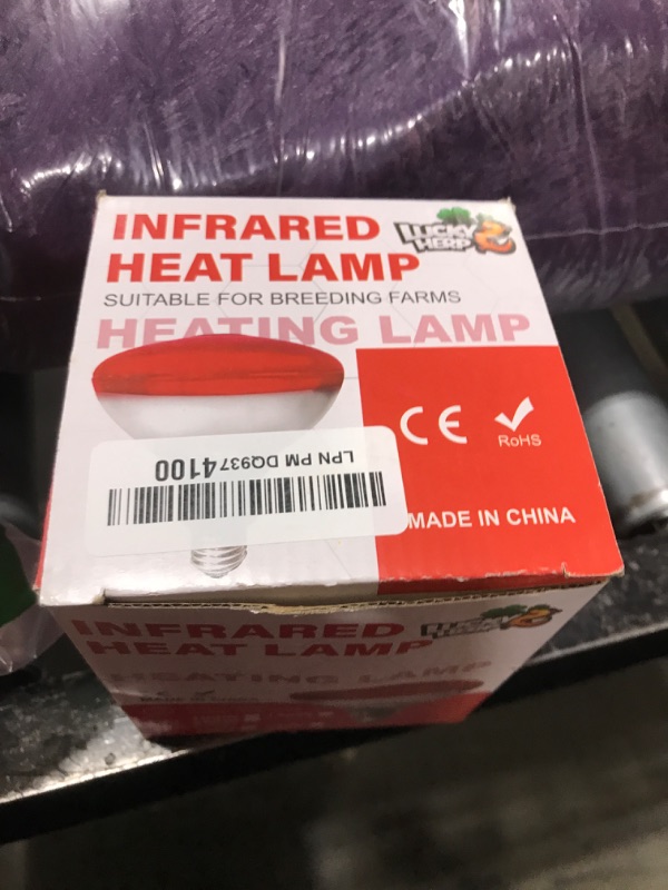 Photo 1 of LUCKY HERP Infrared Heat Lamp for Chickens - 250 Watts Red Heat Lamp Bulb 1 Pack, Heat Light Bulb for Brooder Coop, Food Service, Chicks, Pet, Reptile