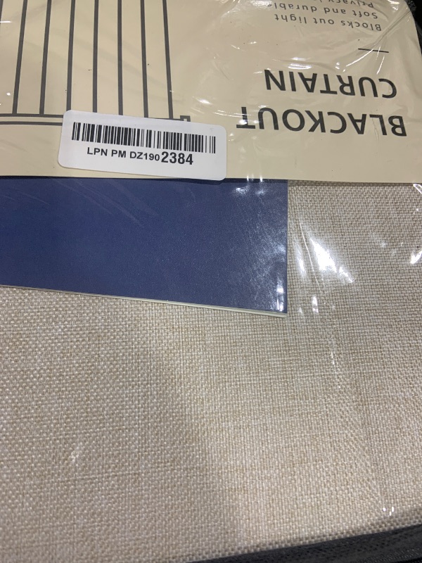Photo 1 of 100% Blackout Shield Linen Blackout Curtains for Bedroom 108 Inches Long, Back Tab/Rod Pocket Living Room Drapes, Thermal Insulated Blackout Curtains 2 Panels Set, 50" W x 108" L,Cream