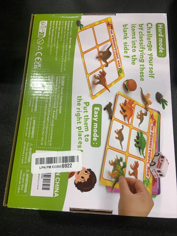 Photo 1 of Coogam Sorting Toy for Toddlers, Animals Dinosaurs Fruits Vehicles Foods Fishes Balls Farm Playset, Fine Motor Montessori Game Preschool Educational Learning Gift for Year Old Kids