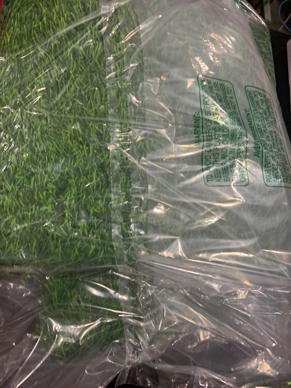 Photo 1 of TURSTIN 6 Packs Artificial Grass Square Mat 12 x 12 Inch Fake Grass Turf Patch with Drainage Hole Synthetic Garden Grass Tiles Realistic Grass Rug for DIY Indoor Outdoor