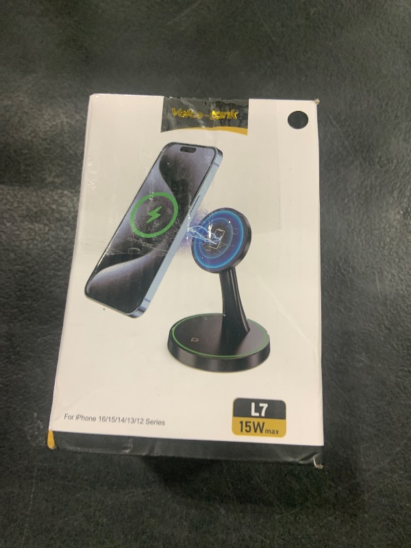Photo 1 of Magnetic Wireless Charger Stand 15W Fast Mag-Safe Charger for iPhone 16/16 Pro/16 Plus/16 Pro Max/15/14/13/12 Series Magnet Wireless Charging Station/Pad with Sleep-Friendly Light for AirPods