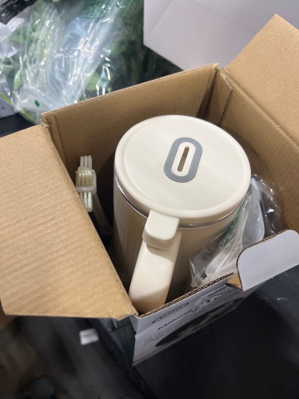 Photo 1 of BUAIAHUG 20oz Nut Milk Maker Machine - Multi-Functional Automatic Almond with 10 Blades, Plant-Based, Oat, Soy, and Dairy Free Beverages 12 Hours Timer/Auto-clean/Room Temp/Keep Warm/Boil, White