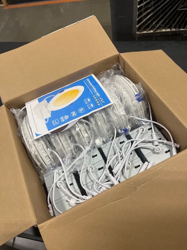 Photo 1 of LTBLIGHT 12 Pack 16W MAX.2000LM LED Recessed Ceiling Lighting 6 Inch with Junction Box, Eqv.200W, 2700K/3000K/3500K/4000K/5000K Selectable,Dimmable Recessed Downlight-ETL & Energy Star Certified