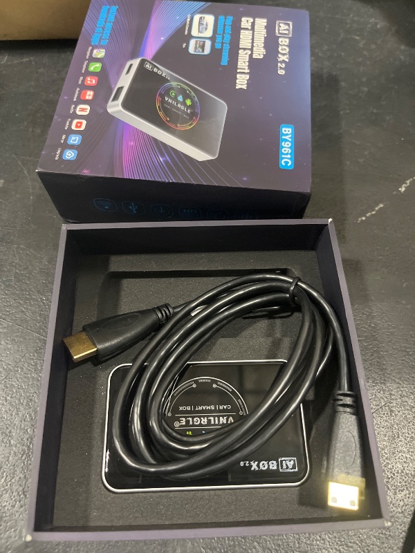 Photo 1 of vnilrgle 4-in-1 Wireless CarPlay Adapter & Android Auto Wireless Adapter, Stream Netflix, YouTube, and More, Split-Screen & Mirroring, for Cars with OEM Wired CarPlay/Android Auto