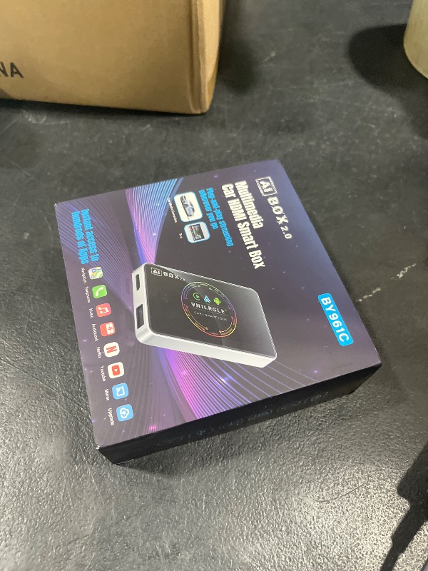 Photo 1 of vnilrgle 4-in-1 Wireless CarPlay Adapter & Android Auto Wireless Adapter, Stream Netflix, YouTube, and More, Split-Screen & Mirroring, for Cars with OEM Wired CarPlay/Android Auto