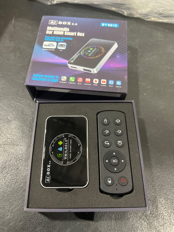 Photo 1 of 4-in-1 Wireless CarPlay Adapter & Android Auto Wireless Adapter, Stream Netflix, YouTube, and More, Split-Screen & Mirroring, for Cars with OEM Wired CarPlay/Android Auto

