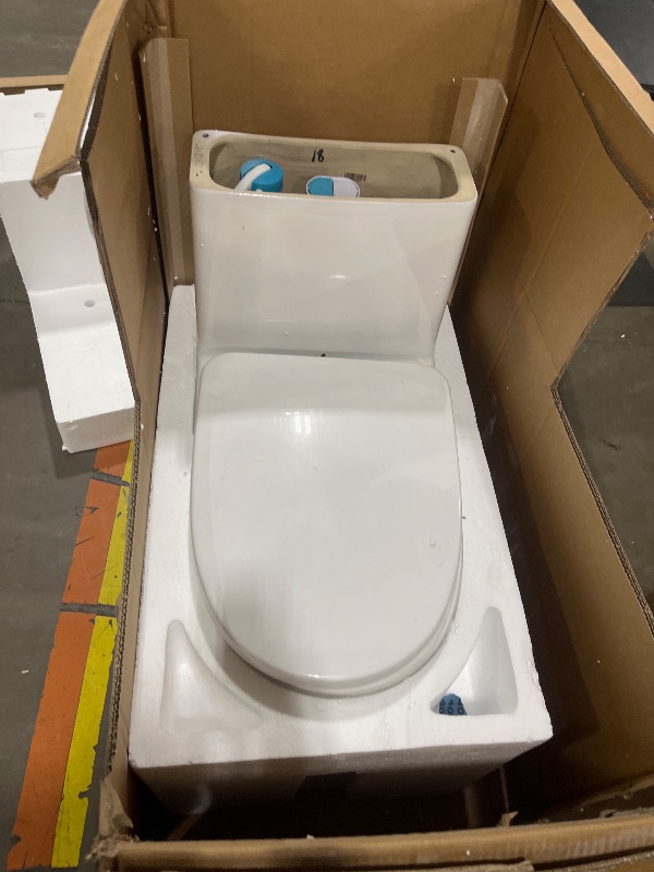 Photo 1 of Swiss Madison SM-1T254 St. Tropez One Piece Toilet Dual Tornado Flush 0.8/1.28 GPF with Soft Closing Seat, Comfort Height