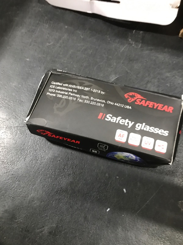 Photo 1 of SAFEYEAR Anti Fog Safety Glasses- SG002 Clear Scratch Resistant Work Glasses No-Slip Safety Goggles Lab Grinding Chemistry