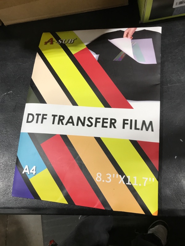 Photo 1 of A-SUB DTF Transfer Film - 30 Sheets A4 DTF Film for Sumblimation or DTF Inkjet Printer, Double Sided Matte Direct to Film Transfer Paper for T Shirts and All Fabrics