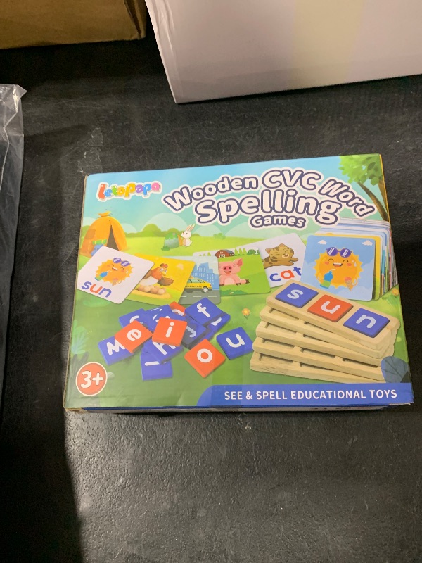 Photo 1 of CVC Word Educational Toy Spelling Games, Preschool Toddler Learning Activities, Montessori Learning Toys Gifts for 3 4 5 6 Years Old Kids, 60 Sight Words Flash Cards Alphabet Puzzle for Toddlers