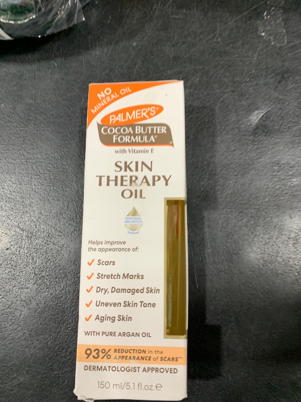 Photo 1 of Palmer's Cocoa Butter Formula Skin Therapy Moisturizing Body Oil with Vitamin E & Pure Argan Oil, Deep Body Moisturizer for Dry, Damaged Skin, Scars or Stretch Marks, 5.1 Fl Oz (Pack of 3), YELLOW