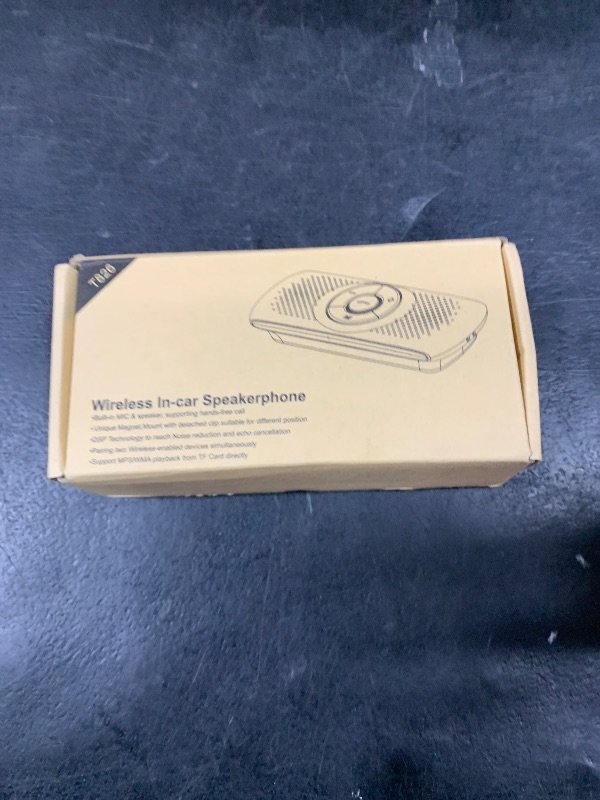 Photo 1 of NETVIP Bluetooth Handsfree Speakerphone for Cell Phone, Wireless Car Kit Music Player Adapter with Back-Clip Portable Bluetooth Speaker for Home/Sport/Outdoor, Work with Siri/Google Assistant/TF Card