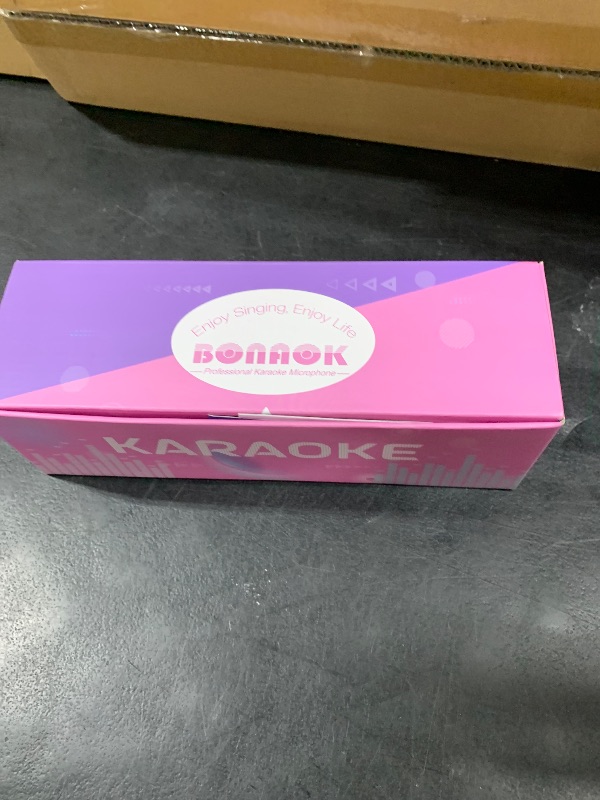 Photo 1 of BONAOK Karaoke Microphone for Kids & Adults - Bluetooth Microphones Singing Mic with Disco Lights, Echo Effect, Built-in Speaker Portable Karaoke Player for Party Travel Gifts Q78(Rose Gold)