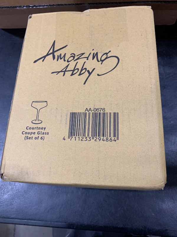 Photo 1 of Amazing Abby - Courtney - 12-Ounce Plastic Coupe Glasses (Set of 6), Martini Glasses, Champagne Saucers, Reusable, BPA-Free, Shatter-Proof, Dishwasher-Safe, Perfect for Poolside, Outdoors, and More