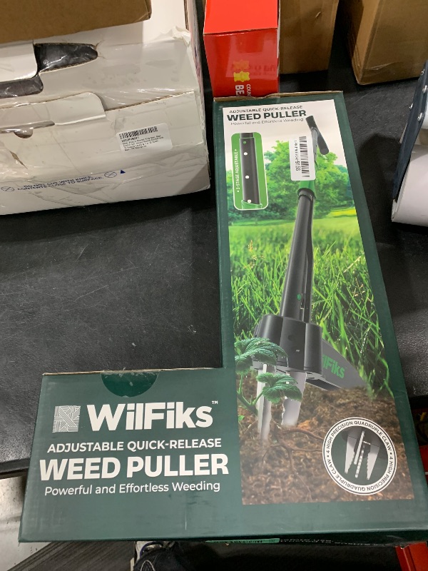 Photo 1 of Puller Tool with Long Adjustable Handle (36", 40", & 45"), Quick-Release Weed Ejector Mechanism, Lightweight Aluminum Stand-Up Heavy Duty Weed Remover, 4-Claw Head & Foot Pedal for Easy Weeding