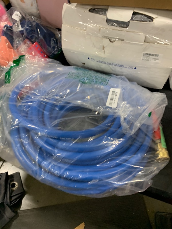 Photo 1 of POHIR Pressure Washer Hose 50FT 3/8" for Cold & Hot Water (Up to 248?) 4800 PSI Kink Resistant Industrial Grade Steel Wire Braided QC Ends with 2 M22-14mm to 3/8" Adapters for Professional and Home