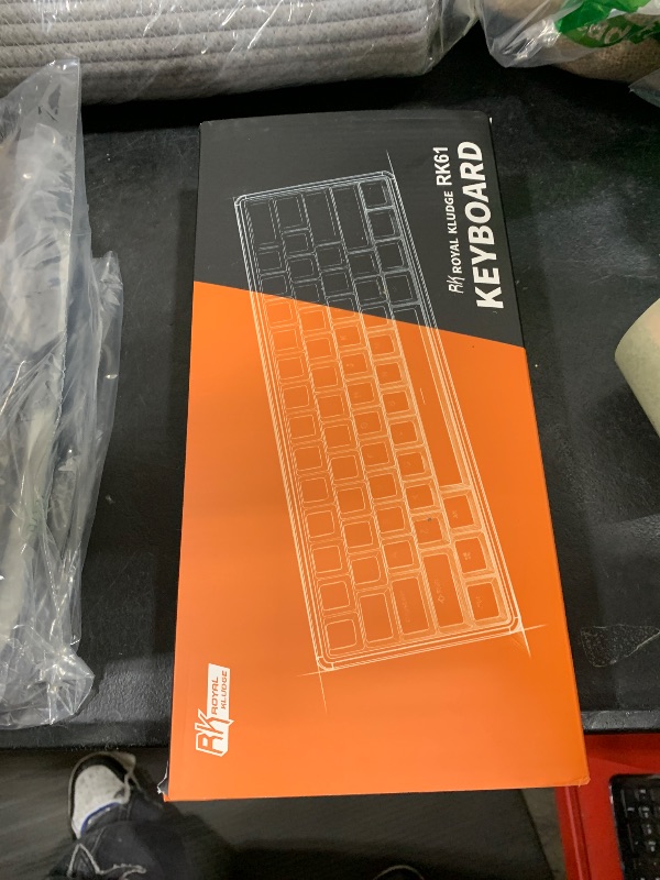 Photo 1 of RK ROYAL KLUDGE RK61 Wireless 60% Triple Mode BT5.0/2.4G/USB-C Mechanical Keyboard, 61 Keys Wireless Mechanical Keyboard, Compact Gaming Keyboard with Software (Hot Swappable Red Switch, White)