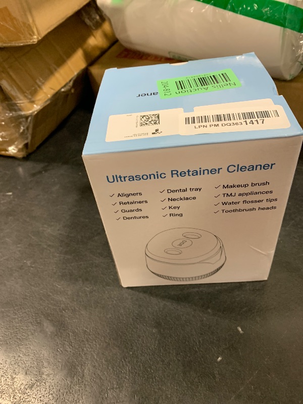 Photo 1 of Dental Ultrasonic Retainer Cleaner Machine - Dental Cleaning Pod for Denture, Mouth Guard, Aligner, Night Guard, Braces, Toothbrush Heads, Jewelry, 45kHz Retainer Cleaner with Digital Timer & 200ML