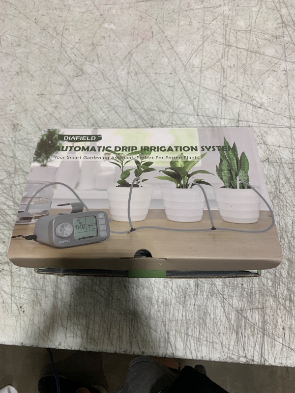 Photo 1 of DIAFIELD Automatic Watering System for 15 Potted Plants, Indoor Watering System for Plants, Automatic Drip Irrigation Kit with 30-Day Programmable Water Timer, Power Supply & No Battery Backup