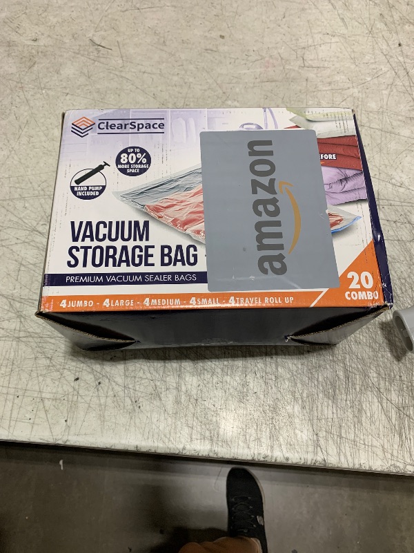 Photo 1 of Vacuum Seal Bags for Clothing Travel, 20 Combo - Space Saver Vacuum Storage Bags, Blanket & Clothes Storage Bags Vacuum Sealed – Hand Pump Included, Bolsas Para Guardar Ropa Al Vacío