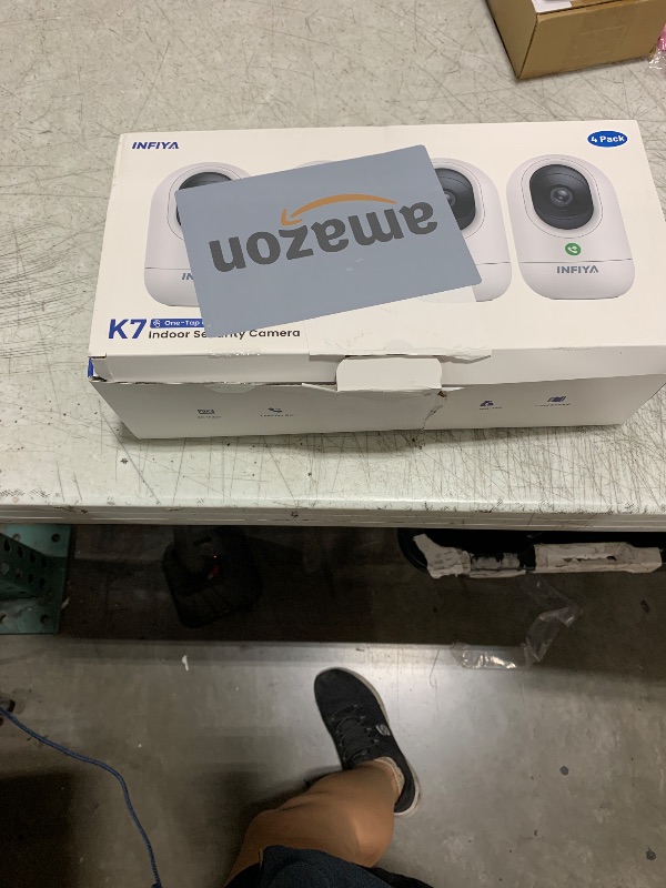 Photo 1 of INFIYA 360 Cameras for Home Security-Indoor Camera Monitoring Baby/Nanny with 2K High Resolution & One-Tap Call, 24-7 Local Storage, Compatible with Alexa/Google Home, K7 4Pack (2.4GHz Wi-Fi Only)