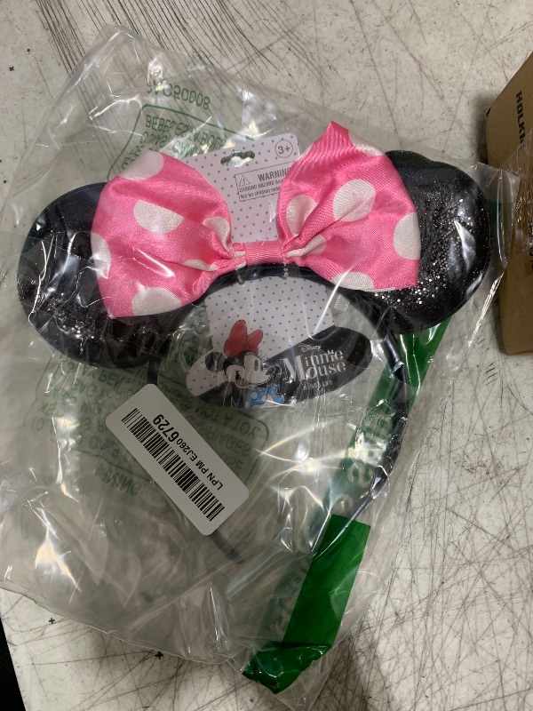 Photo 1 of Unisex Mouse Ears Headbands With Bow & Snowflake & Sequins, for Cartoon Princess Costume Cosplay Decoration, Glitter Christmas Party for Girls & Women & Adult; FG1 (Soft Flannel Pink) stock photo for reference only 