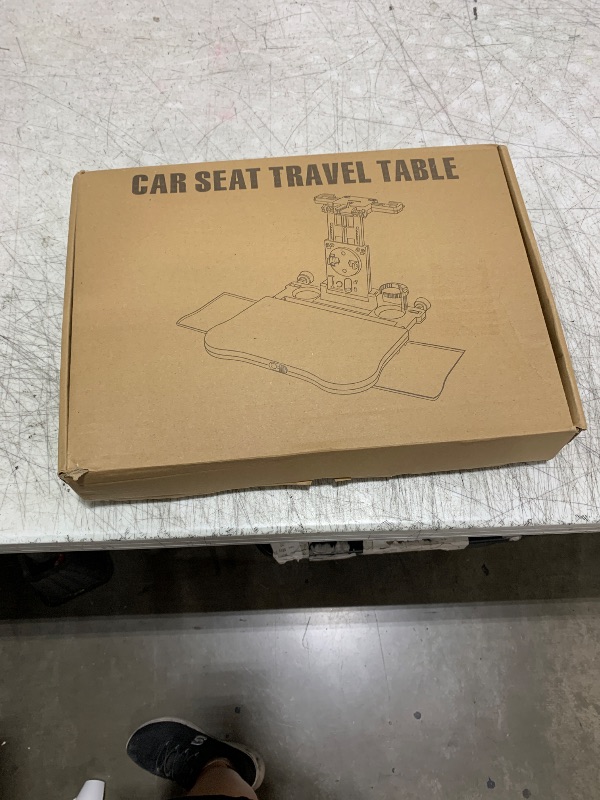 Photo 1 of zorunowa Car Back Seat Tray Table-Stable Auto Backseat Food Trays Desk for Rear Passenger Road Trip Eating & Work, Multifunctional Adjustable Travel Tray with Phone Drink Holder for Laptop iPad