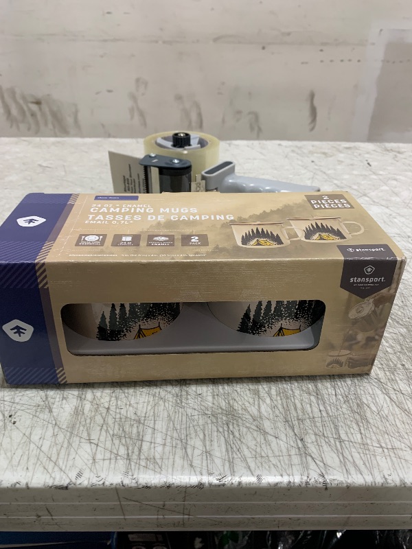 Photo 1 of Stansport 24 OZ Camp Scene Enamel Mug Set - 2 Pack