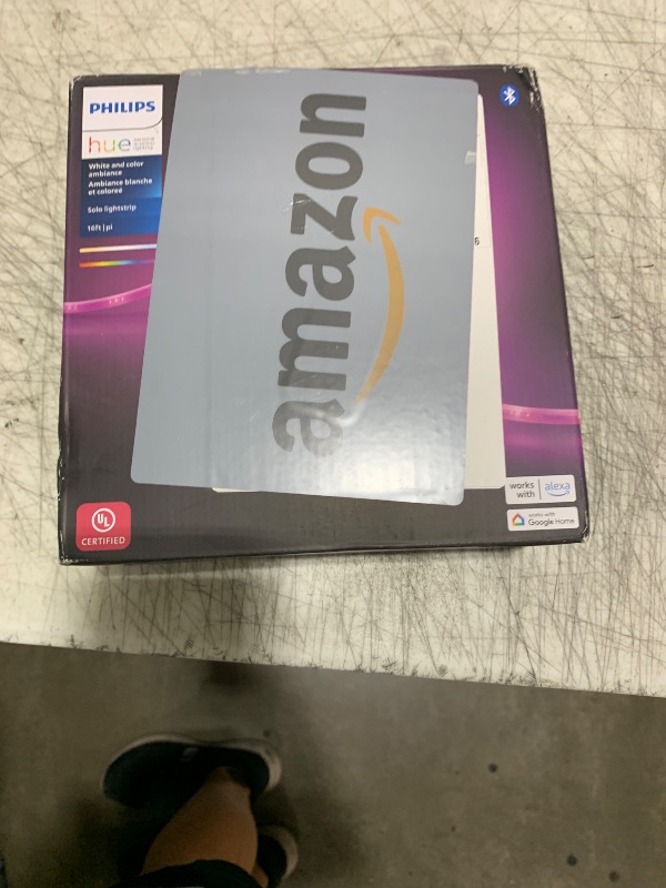 Photo 1 of Philips Hue Indoor 16 Ft Smart LED Solo lightstrip Base Kit - 1 Pack - Control with Hue App - Compatible with Alexa, Google Assistant and Apple HomeKit