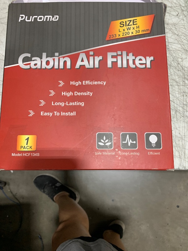 Photo 1 of Puroma Cabin Air Filter with Activated Carbon, Replacement for CP134, CF10134, Honda & Acura, Civic, CR-V, Odyssey, CSX, ILX, MDX, RDX, AT134 (1 pc)