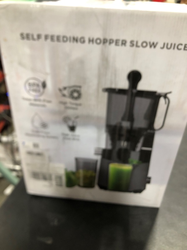 Photo 1 of Cold Press Juicer, 5.8" Extra Large Feed Chute Fit Whole Fruits & Vegetables, 350W Slow Masticating Juicer Machines, Easy to Clean,High Juice Yield?Grey?