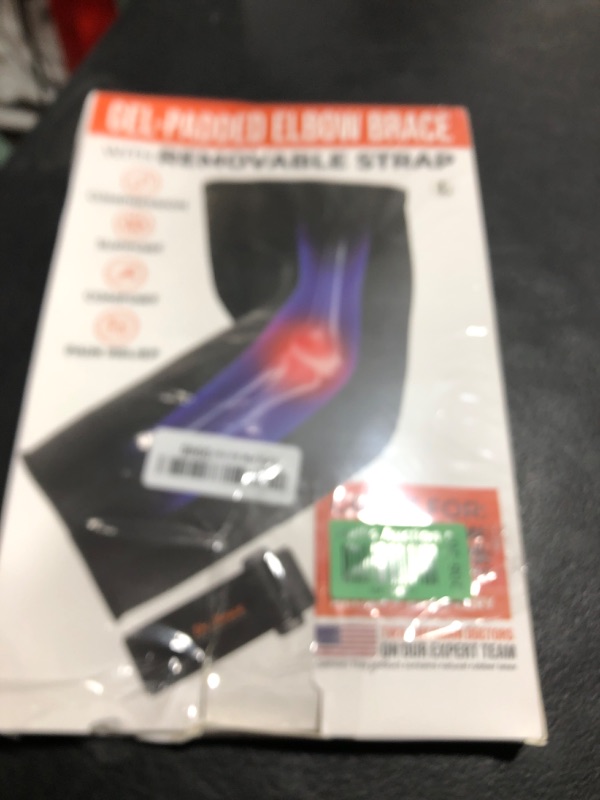 Photo 1 of DR. BRACE® Elite Elbow Brace Support, Breathable Elbow Compression Sleeve with Gel Pad for Golfer's, Tennis Elbow & Tendonitis Treatment & Pain Relief 2024 (Black, Large)