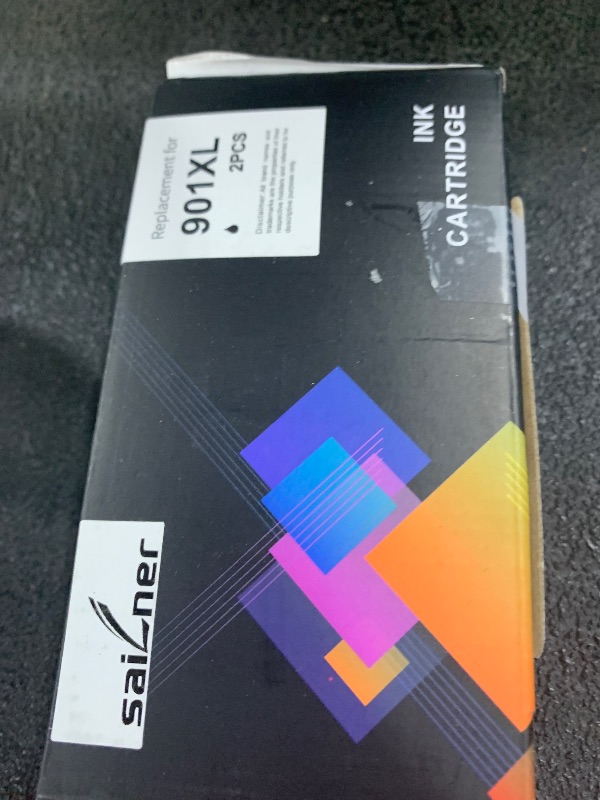 Photo 1 of SAILNER 901XL Black Ink Cartridges(2-Pack) Remanufactured Ink for HP 901 901XL Ink Cartridges Work for HP Officejet 4500 J4524 J4540 J4550 J4580 J4624 J4680 Printer Ink 901 XL (High-Yield Black)